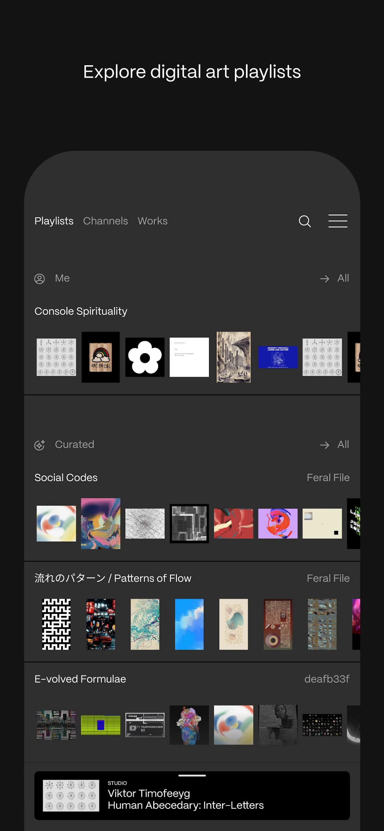 Feral File screenshot